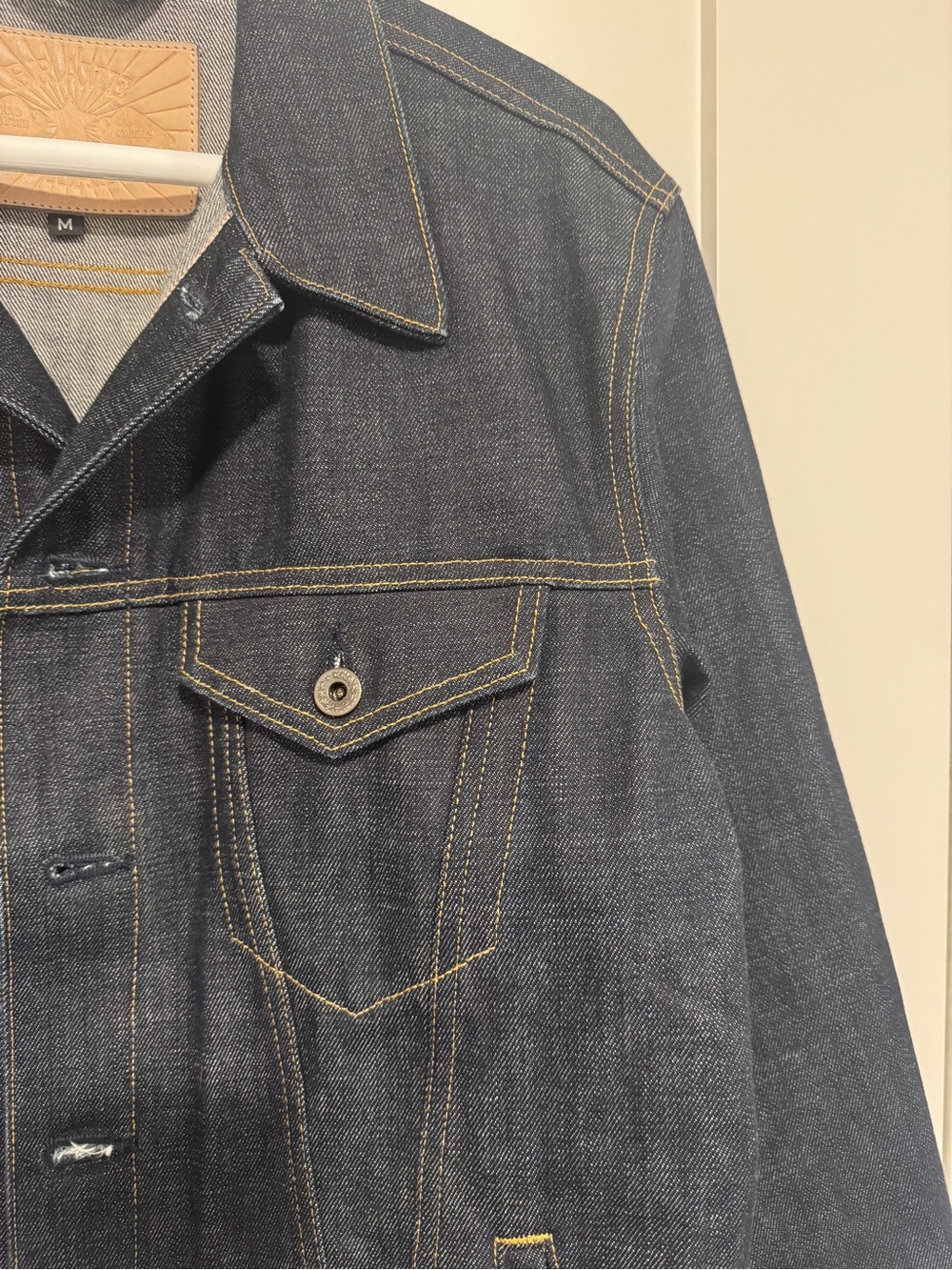 *UPDATED DESCRIPTION* Brave Star Ironside Dark Selvage Denim Trucker Jacket M - Picture 6 of 15